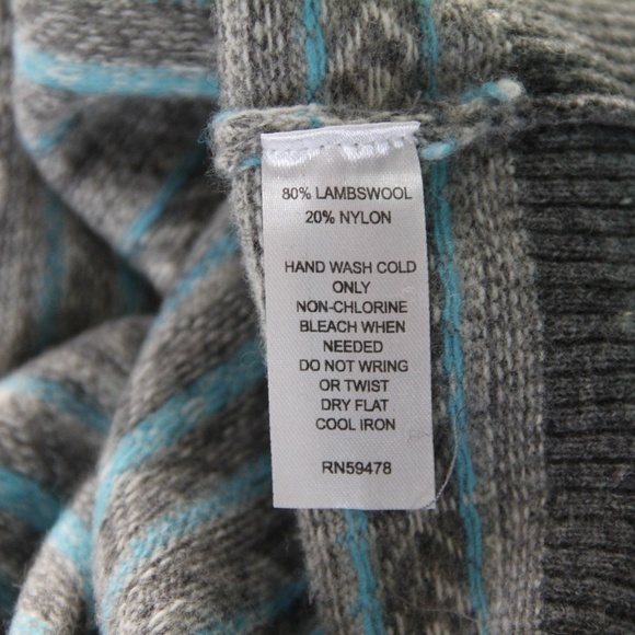 Telluride Clothing Co Women Wool Cardigan Sweater NEW Faire Isle striped Small - Picture 8 of 8